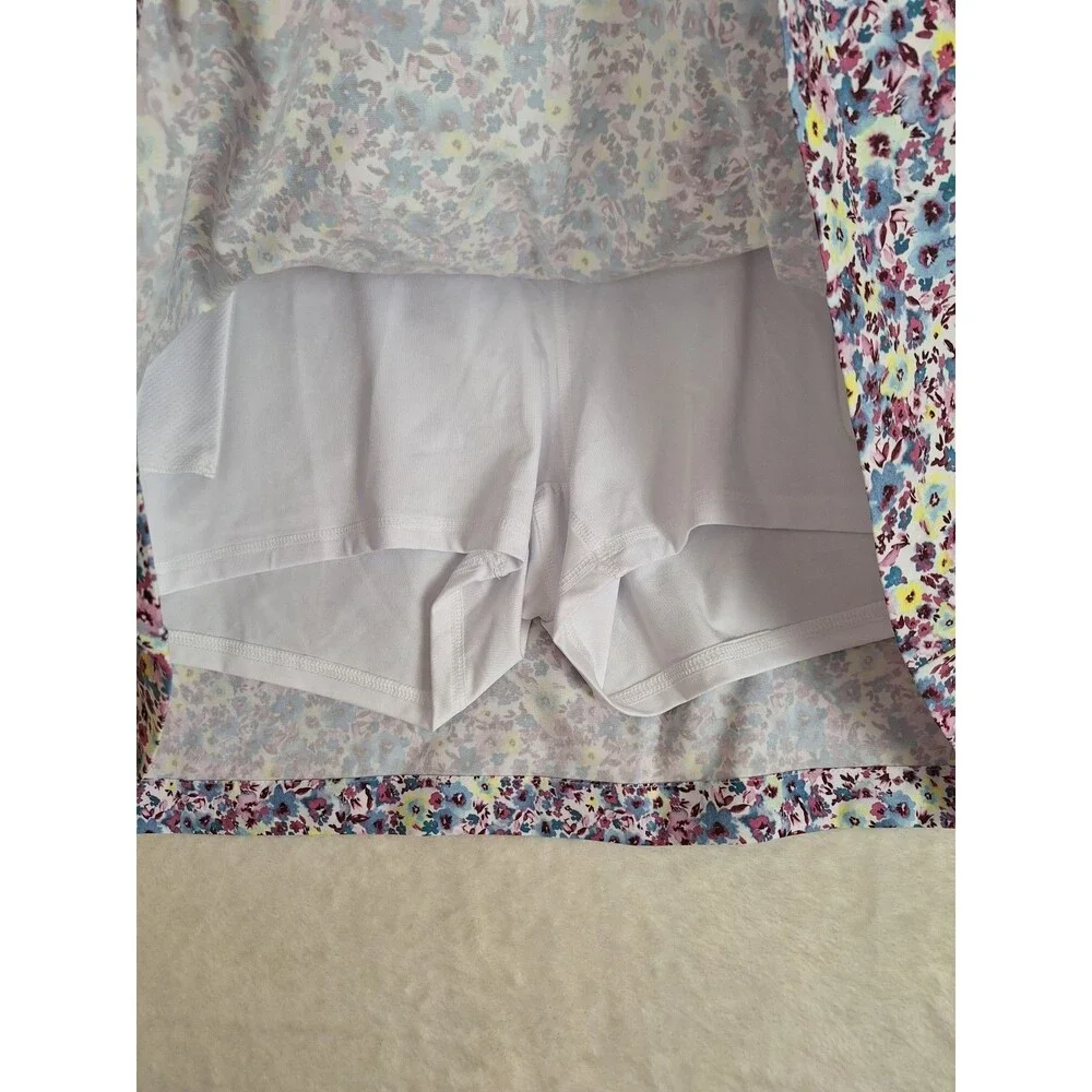 Tek Gear Womens Golf Skort XXL Skirt Shorts Tennis Colorful Floral Zip Closure